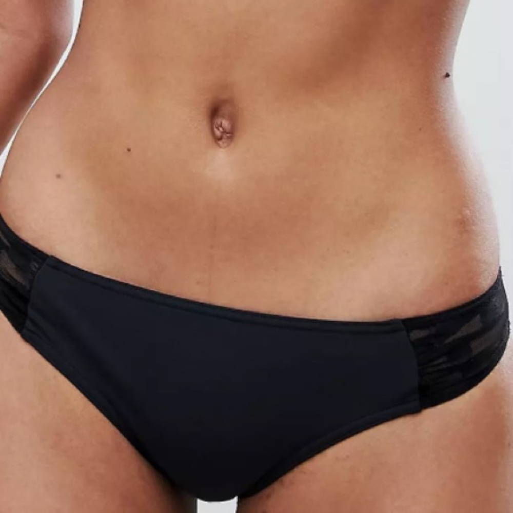 2 for $40 - Figleaves - Black Icon Spot Mesh Bikini Bottoms - BNWT